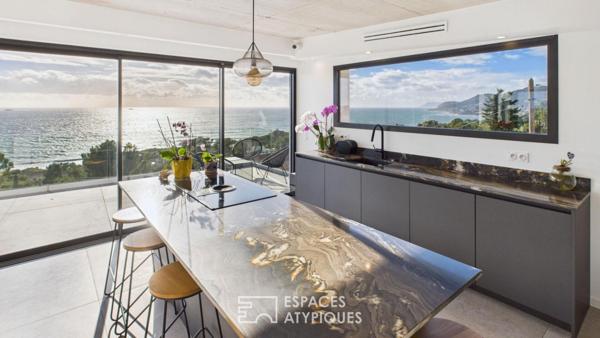 Maison contemporaine vue mer panoramique