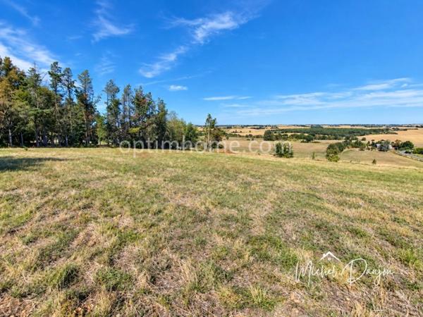 Odars - Terrain viabilisé de 1 862 m² avec vue imprenable sur le lauragais