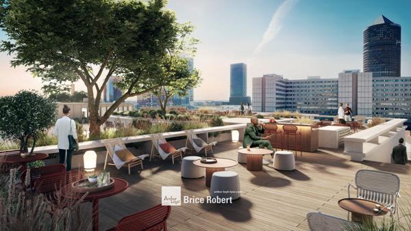 Bureau à louer Lyon 6ème rooftop végétalisé et patio aménagé