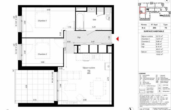 Appartement à vendre 3 pièces 60 m² Toulouse