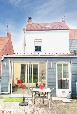 Maison semi individuelle à Raismes– Parcelle de 400 m²- véranda-  4 chambres