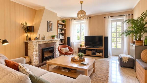 31540 MONTÉGUT-LAURAGAIS- Maison de village en pierre avec garage et jardin