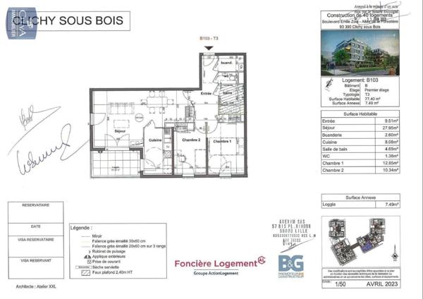 Location appartement Clichy-sous-Bois (93390) 3 pièces 77.4m²