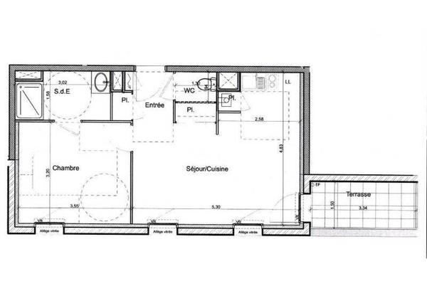 Appartement 2 pièces - 44600 Saint-Nazaire -  Hyper Centre