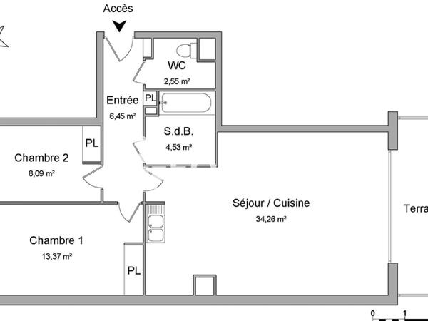 Location Appartement 3 pièces 69.3 m² - L'AMIRAL DE COLOGNY - BAT B Orleans 45000