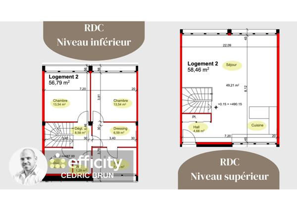 Appartement 3 pièces - 115 m²