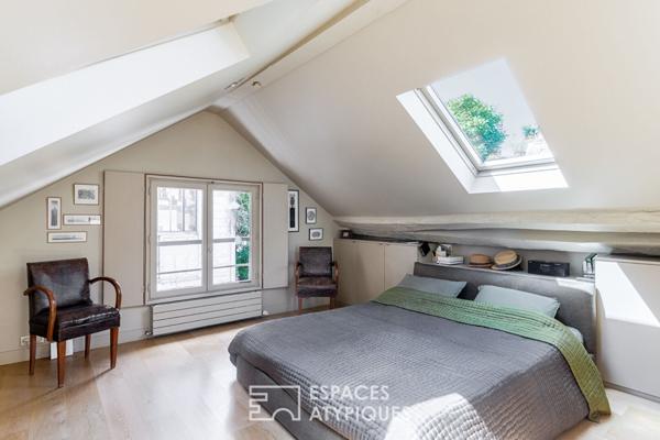 Dernier étage rénové par architecte avec terrasse – Quartier South Pigalle