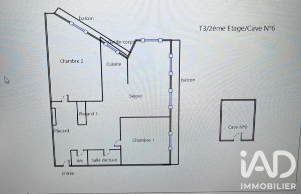Appartement à vendre 3 pièces 73,28 m² Saint-Étienne