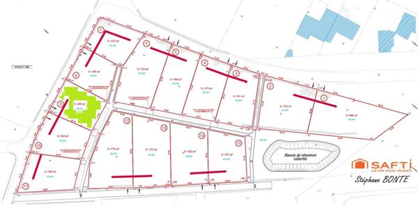 Terrain de 470 m² viabilisée (lot 9) – Le Puy