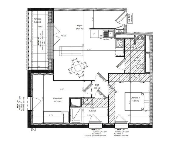 Appartement à vendre 3 pièces 51 m² Bretteville-sur-Odon