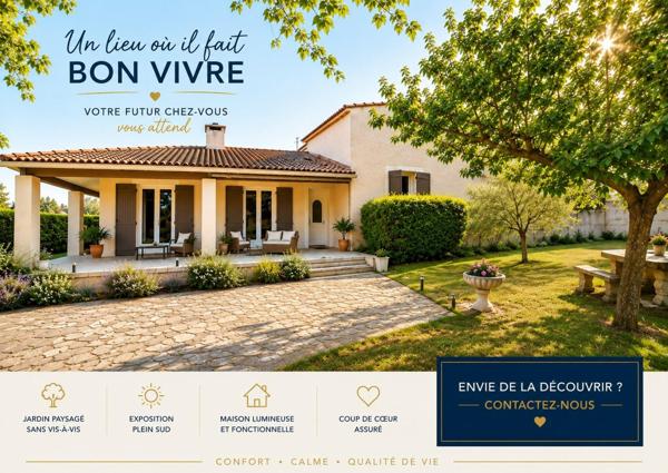 Au calme, dans un environnement recherché ! Maison 4 chambres sur un terrain de 1 860 m² exposé plein sud, avec piscine et pool house. Un véritable havre de paix à découvrir sans tarder !