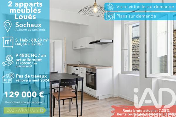 Appartement à vendre 2 pièces 68 m² Sochaux