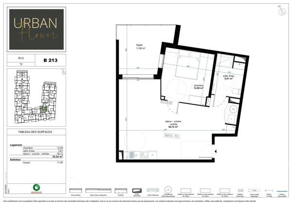 Appartement T2 à vendre  2 pièces - 55,52 m2 NARBONNE - 11