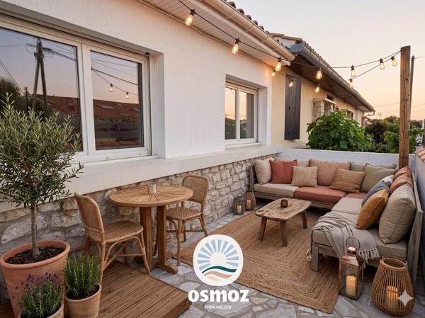 Maison de plain-pied rénovée avec 3 chambres et extérieur !