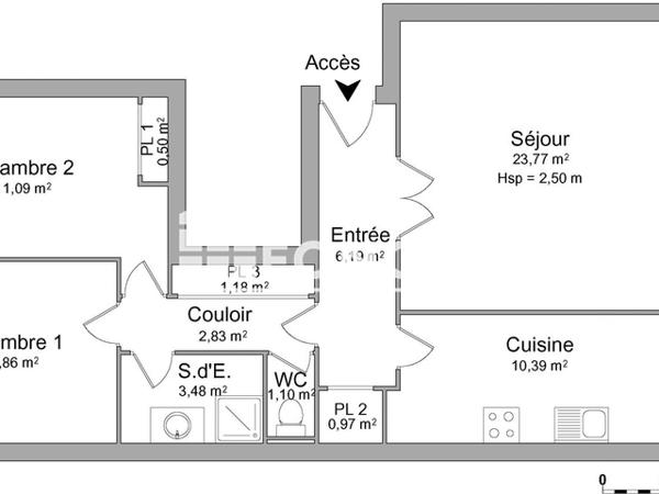 Location Appartement 3 pièces 72.36 m² - 1 RUE DE CHAMBORD Orleans 45000