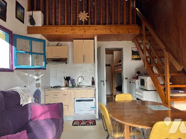 T1 bis en duplex de 31.23 m², casier à ski,  avec vues sur les montagnes, à Sainte-Marie-de-Campan.