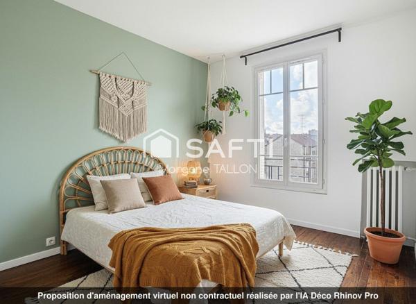 Appartement 2 pièces traversant au calme