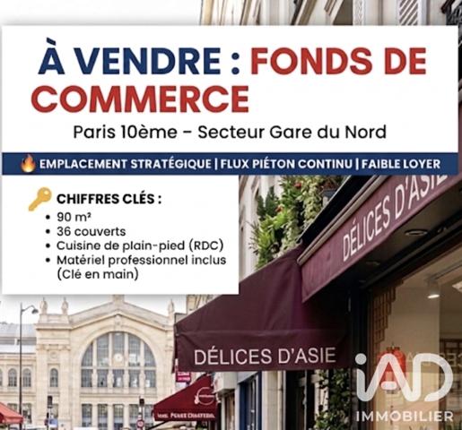 Restaurant à vendre 90 m² Paris 10
