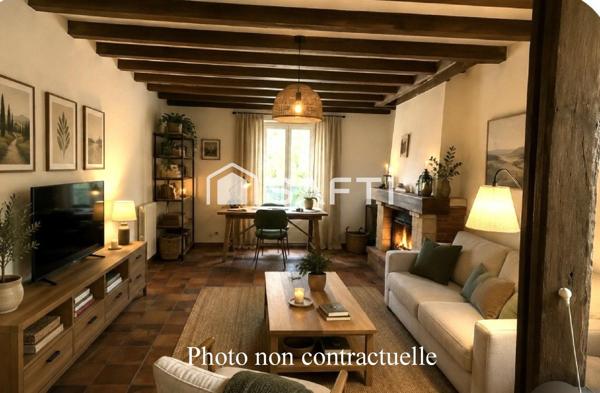 Maison proche commodités 2 chambres salon insert