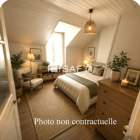 Maison proche commodités 2 chambres salon insert