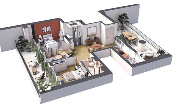 Appartement à vendre    3 pièces •  Nice