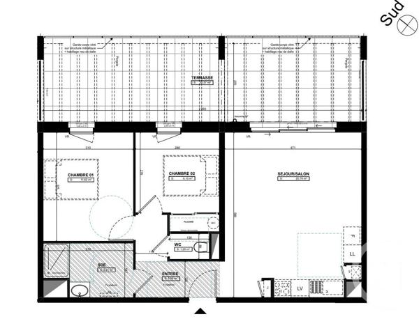 Appartement T4 à vendre  4 pièces - 89,99 m2 VANNES - 56