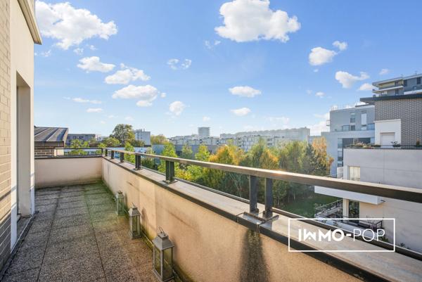 Duplex T4 de 91.51 m² avec parking et 46.53 m² de balcon + 2 terrasses à Gennevilliers