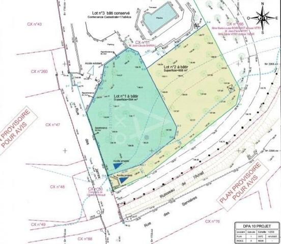 TERRAIN A BATIR DE 608M² A VIABILISER