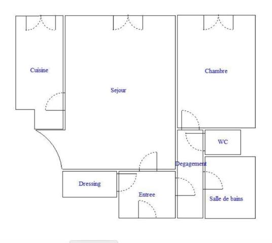 Aperçu de cet appartement à vendre de 2 pièces et environ 49 m²