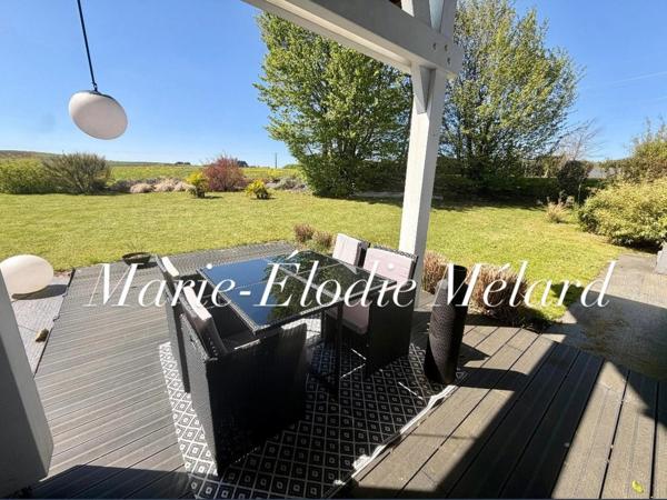 Maison atypique ossature bois 122 m² – Terrain 11,45 ares – Vue dégagée – Proche Luxembourg