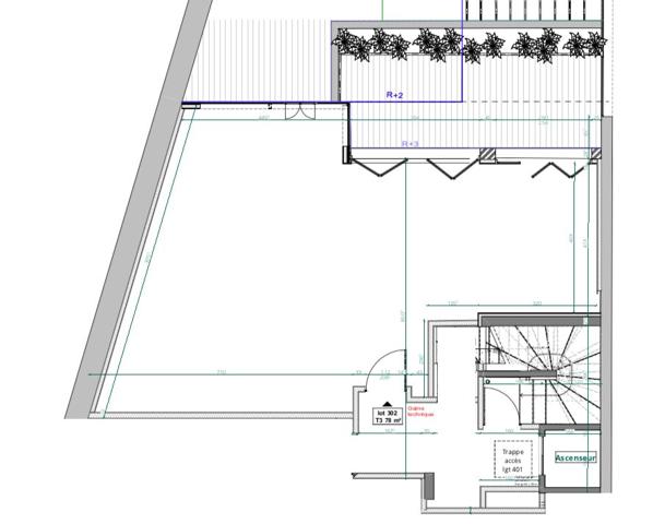 Plateaux Bordeaux centre: Ascenseur -Terrasse - Cave - Parking 