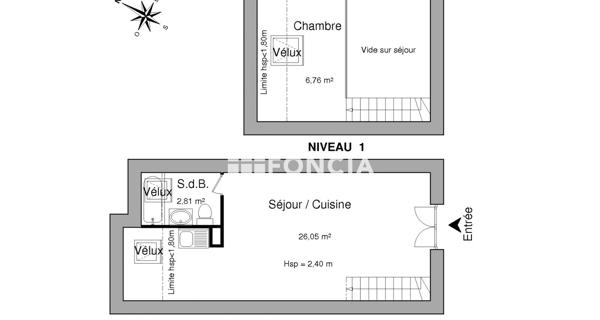 Location Appartement meublé 2 pièces 35.62 m² - Plaisir 78370