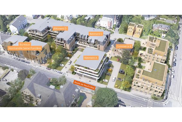 appartement T4 neuf à vendre BOIS GUILLAUME 76230, surface hab 145.24 m2 + 2 balcons 21 m2 + 2 parks