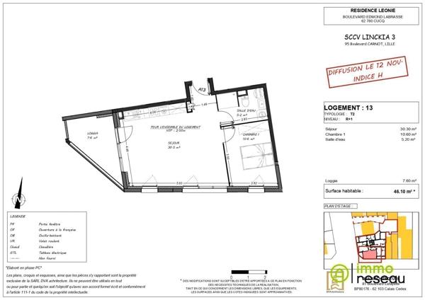 Appartement en frais réduits à CUCQ (62780)