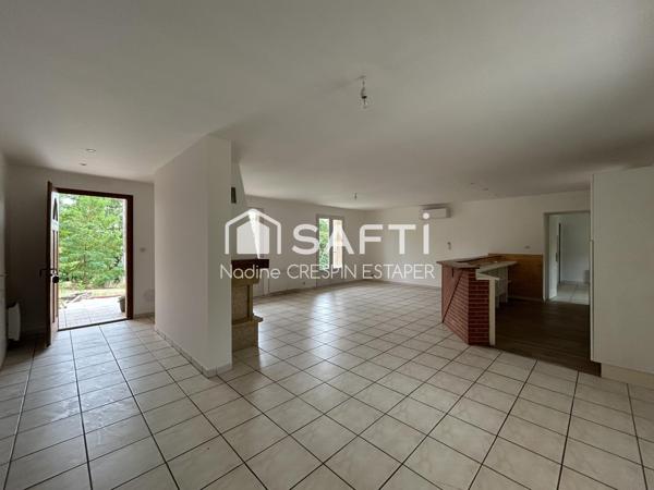 Villebrumier – Maison T4 de plain-pied d'environ  118 m² avec garage et terrain de 930 m²