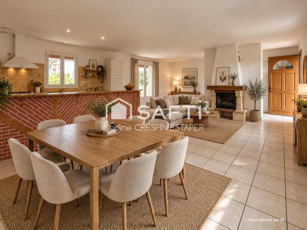 Villebrumier – Maison T4 de plain-pied d'environ  118 m² avec garage et terrain de 930 m²
