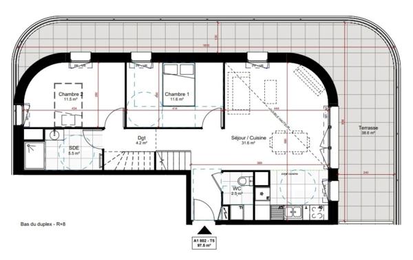 Vente Appartement P5 5P 97m² terrasse 38m² Vue Paris 1PK neuf Vitry-sur-seine   