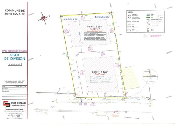 SAINT MARC SUR MER / Terrain à bâtir 459 m² / LIBRE DE CONSTRUCTEUR