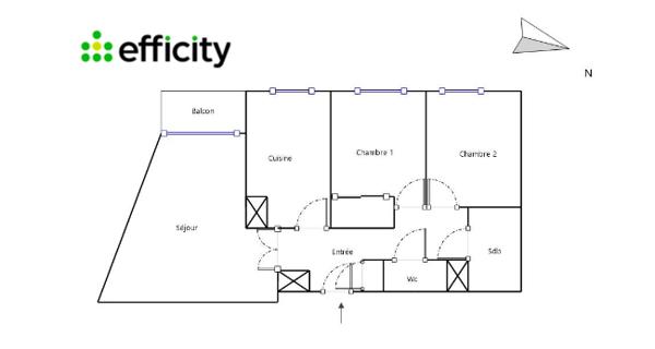 Appartement 3 pièces - 63 m²