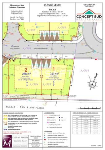 Terrain constructible 3 faces dans petit lotissement