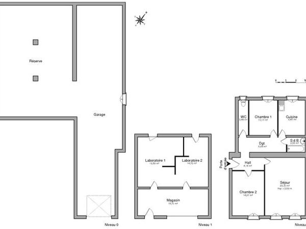 Local commercial 3 pièces T3 F3 127.3 m² à Guilherand-granges 132 RUE PASTEUR 07500 à louer