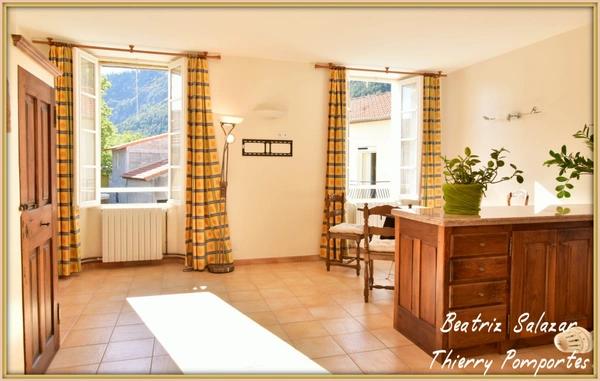 2 apparts 158m2, hangar 78m2, 2 garages, emplacement Camping Car + 4.8ha de colline + une source