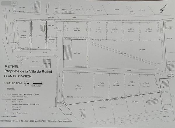 Terrain à Batir à vendre à Rethel dans les Ardennes (08300), ref : 10315/606