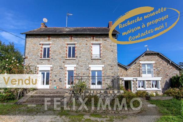 La Gravelle (53410) Maison en campagne avec dépendances et terrain