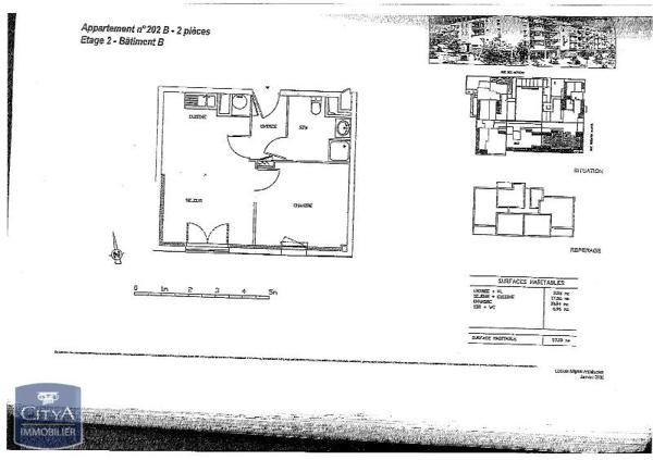 Appartement à louer 2 pièces 37.9m²