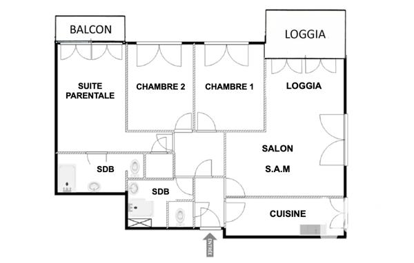 Appartement à vendre 5 pièces 93 m² Le Chesnay-Rocquencourt