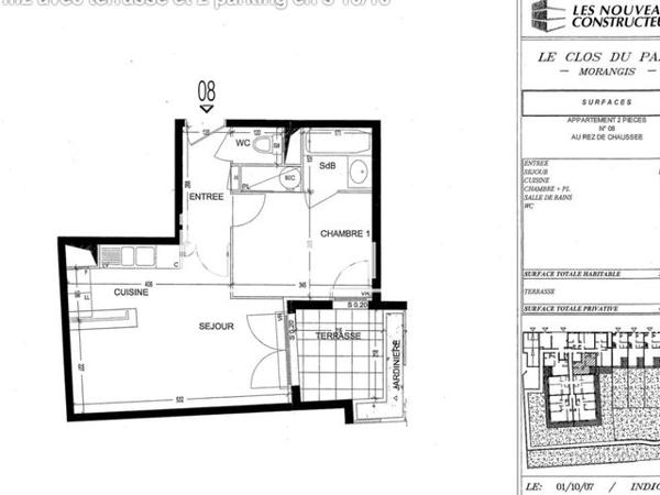 À vendre Appartement 2 pièces 36.87 m² - Morangis 91420