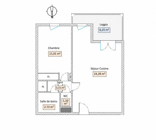 Appartement à vendre 2 pièces 42,27 m² Port-de-Bouc
