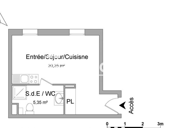 Location Studio 25.6 m² - L'AMIRAL DE COLOGNY - BAT B Orleans 45000