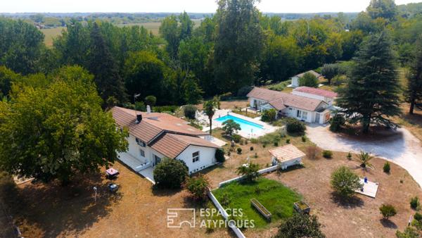 Bâtisse de 1850 rénovée avec piscine et dépendance dans les Landes